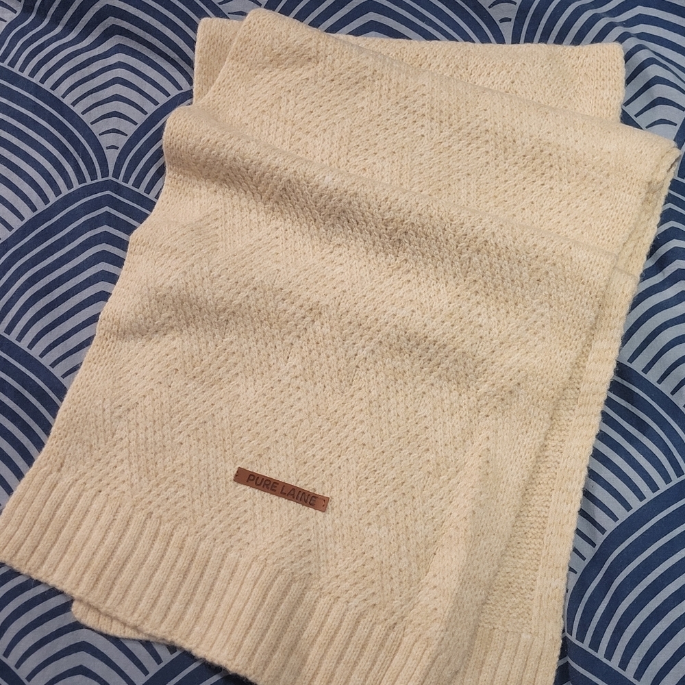 Beige Knit Scarf NWOT